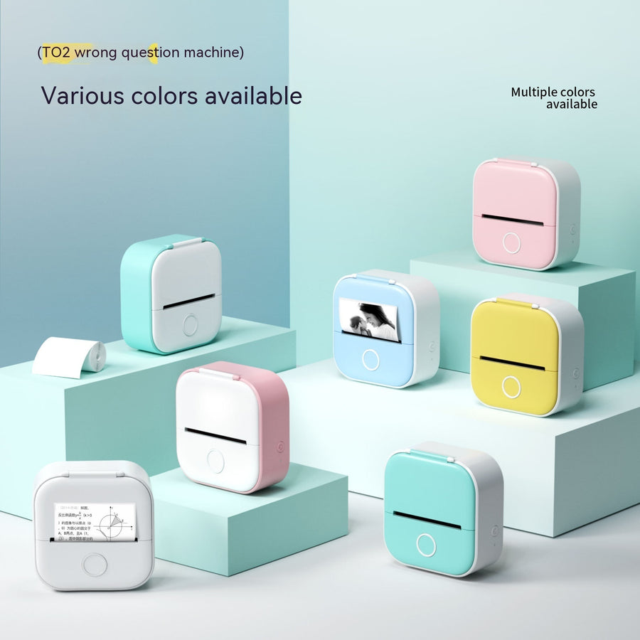 FLUBERR Portable Mini Thermal Label Printer Home Photo Printer Student Wrong Question Printer Bluetooth-compatible Mini Label Printer Price Tag