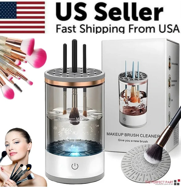 FLUBERR Automatic Brush Cleaner Electric Makeup Brush Cleaning Machine Fast Clean Dryer