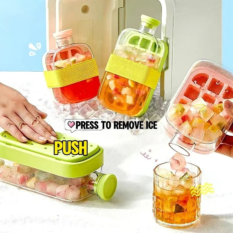 FLUBERR One-Click Molding Cooling Cup,Instant Ice Maker,Zero-Contact Design,Straw Included,Curling Mold,Portable & Stylish Chilled Drink